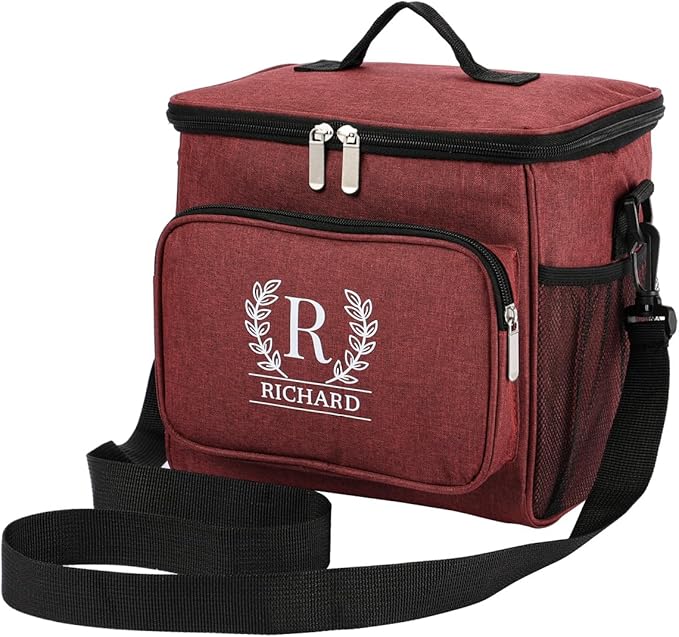 Personalized Insulated Cooler Bag, Custom Name Portable Insulated Camping Bag Suitable for Picnic Beach Hiking Travel