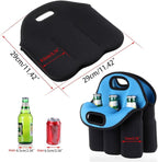 Hipiwe 6 Pack Bottle Can Carrier Tote Insulated Neoprene Baby Bottle Cooler Bag Water Beer Bottle Holder for Travel with Secure Carry Handle