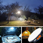 2pcs 10000mAh Rechargeable 3000LM Tent Light Camping Light, 6500K 24Hours Long Play Time , Outdoor Night Market Light Night Fishing Light Emergency Lights for Hurricane Tsunami disasters (White)