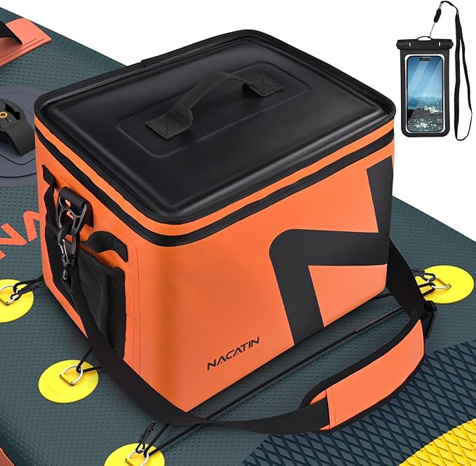Cooler Bag, Large 5-Layer Leakproof Insulated Cooler with Bottle Opener, Removable Inner Liner Cooler Bag for Travel, Camping, Picnic, Paddle Board
