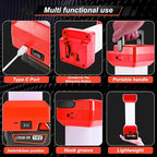 LED Work Light Compatible with Milwaukee M18 Battery, 2900LM 360° Cordless Jobsite Light for Garage, Workshop & Camping, 2 Modes Lantern with Type-C Charging Port (Battery Not Included)
