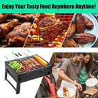 Barbecue Grill Portable BBQ Charcoal Grill Smoker Grill for Outdoor Cooking Camping Hiking Picnics Backpacking