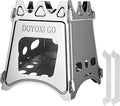 Portable Camping Wood Stove - DOYOXIGO Folding Wood Burning Stove Stainless Steel Camp Stove, Lightweight Backpacking Stove for Outdoor Hiking Camping Traveling Picnic BBQ
