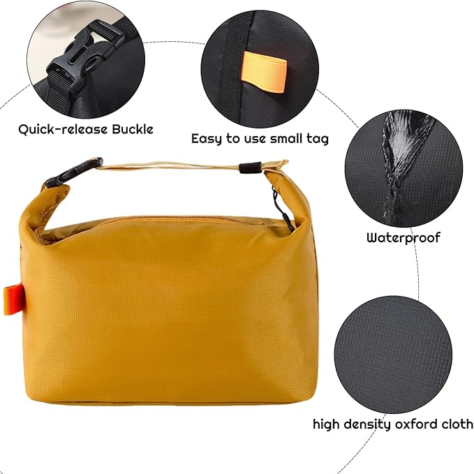 YUDANSI Fashion Lunch Bags for Men Women- Reusable Insulated Leakproof Lunch Box Tote Bag, Cool Bags for Adults,Thermal Cooler Bag for Work Picnic Travel -8L (Yellow)