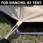 DANCHEL OUTDOOR B2 Portable Yurt with Stove Jack for Winter Camping, 4 Season Bell Tent Large Hot Tent 4/6 Person Family Camping Glamping Party 300D Oxford Khaki, 13ft/16.4ft