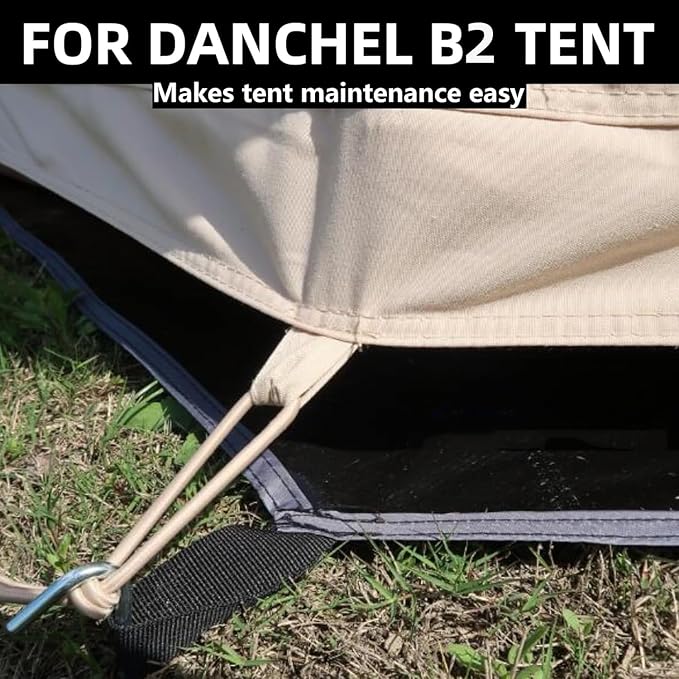DANCHEL OUTDOOR B2 Portable Yurt with Stove Jack for Winter Camping, 4 Season Bell Tent Large Hot Tent 4/6 Person Family Camping Glamping Party 300D Oxford Khaki, 13ft/16.4ft