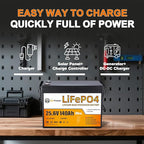 24V 140Ah Lithium Battery,3584Wh Deep Cycle LiFePO4 Battery with 100A BMS,5000+ Cycles,Perfect for Home Storage and Off-Grid,Camping,Solar,Bankup Power etc