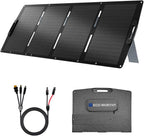 ECO-WORTHY 200W Portable Solar Panel for Power Stations,IP65 Waterproof & Lightweight with Adjustable Kickstand,23% High Efficiency Foldable Solar Panel for Outdoor RV Camping Off Grid Emergency