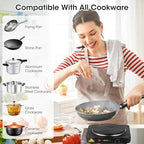 Countertop Single Cast Iron Burner 1000 Watts Electric Hot Plate with Adjustable Temperature 6.1" Cooktop for Dorm, Office, Home, Camp, Compatible for All Cookwares