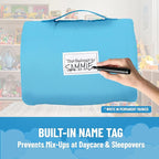 Jay Franco Kids Nap Mat with Embedded Pillow & Blanket – Soft 46"x20" Microfiber Sleeping Bag with Name Tag & Handle for School, Travel, Sleepover