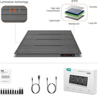 Portable Solar Panel 60W Foldable Solar Charger with DC/USB C/USB A Output DC Cable for Solar Power Station Power Bank Phone Laptop Outdoor Camping RV Road Trip
