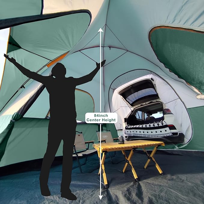 UNP SUV Dome Tent for Camping, Outdoor 6 Person Car Camping Tent, Easy Set Up SUV Tailgate Tent with Rainfly 10' x 10' Vehicle Camping Tent | for Camping, Outdoor, Car Camping Tent, Easy Set Up, SUV Tailgate Tent, with Rainfly