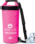 Enthusiast Gear Insulated Dry Bag Floating Cooler – 10L / 15L / 25L Roll Top, Leak Proof, Waterproof, Collapsible, with Padded Shoulder Strap - Perfect for Kayaking Fishing Beach