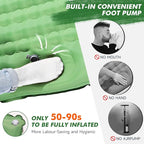 HiiPeak Sleeping Pad for Camping- Ultralight Inflatable Sleeping Mat with Built-in Foot Pump, Upgraded Durable Compact Camping Air Mattress for Tent, Backpacking, Hiking