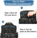 Tactical Lunch Box Cooler Bag for Men, 25L Large Expandable Insulated Lunch Bag for Men, Soft Double Deck Lunch Pail for Work, Camping, Picnic, Hiking, Beach, Outdoor & Travel, Dark CM