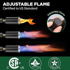 Powerful Propane Torch Head 2 Pack, Propane Torch Gun Campfire Starter, Charcoal Lighter, Welding Torch Head for Searing Steak, Soldering, Brazing, Stripping Paint(Tank Not Included)