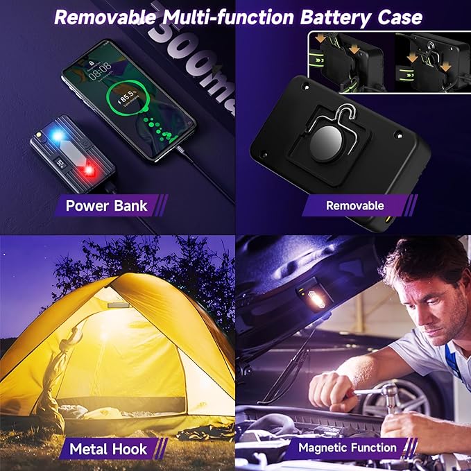 1200 Lumens Super Bright LED Rechargeable Headlamp, Zoomable Head lamp with 9 Lighting Modes, 90° Adjustable & IP67 Waterproof for Camping | Hiking | Climbing | Fishing | Hunting | Auto Repair