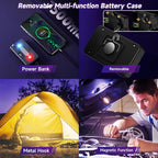 1200 Lumens Super Bright LED Rechargeable Headlamp, Zoomable Head lamp with 9 Lighting Modes, 90° Adjustable & IP67 Waterproof for Camping | Hiking | Climbing | Fishing | Hunting | Auto Repair