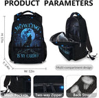 Boys Backpack, Wolf Gifts, Cool Wolf Backpacks for Kids 6-8, 17 Inch School Bag with Lunch Box, Large Capacity Student Bookbag and Pencil Case Bundle for Travel School
