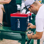 RTIC Halftime Water Cooler Portable Carrier Container, Drink Beverage Dispenser, Stackable with 2 Taps, Bottleless, BPA-Free, for Sports, Camping, BBQ, Parties, Picnic, & More, Patriot