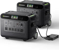 GROWATT Home Battery Backup,120V/240V 7200W AC Output Solar Generator, 2 HELIOS 3600 Portable Power Station with Double Voltage Hub,LiFePo4,Expandable to 36kWh for Home Backup, RVs, Outdoor Camping