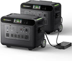 GROWATT Home Battery Backup,120V/240V 7200W AC Output Solar Generator, 2 HELIOS 3600 Portable Power Station with Double Voltage Hub,LiFePo4,Expandable to 36kWh for Home Backup, RVs, Outdoor Camping