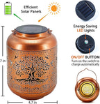 2 Pack Tree of Life Outdoor Solar Hanging Lanterns Waterproof LED Solar Lights Metal Decorative Lantern for Garden, Patio, Courtyard, Backyard, Yard Decor Unique Tree of Life Gifts for Women Gardening
