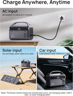 DaranEner Portable Power Station, 300W (Surge 600W) 192Wh(60,000mAh) Power Bank with 110V AC Outlet, LiFePO4 Battery for Home Emergency, Camping, Travel,& Outdoor Electronics(Option Solar Generator)