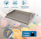 Uniflasy Cast Iron Griddle for Gas Grill Flat Top Griddle Insert for Outdoor Gas Grill, 25" x16" Cooking Skillet Plate Pan Teppanyaki for Charcoal/Electric Grills Fits Camping Tailgating Parties