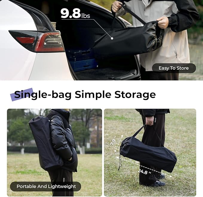 Camping Table Folding Portable Camp Aluminum Fold Up Lightweight Roll Up Table Adjustable Height with Carry Bag Indoor Outdoor for Camping, Picnic, Backyard, BBQ, Patio, Wood Grain