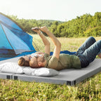 Goplus Memory Foam Camping Mattress, Portable Roll up Sleeping Pad w/Anti-Slip Bottom, Travel Bag, Single/Twin Waterproof Floor Mat, Guest Bed