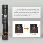 T5 1400 Lumens Rechargeable LED Flashlight, 90 Degree Adjustable Head, EDC Tactical Flashlight,Magnetic AA Pocket Work Light with Red Diffuser & Clip for Camping, Hiking, Emergency
