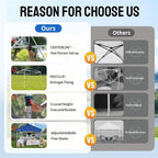 CROWN SHADES 10x10 Pop up Canopy Tent Instant Canopy with 150D Silver Coated Fabric Including 2 Half Sidewalls, 4 Ropes, 8 Stakes, 4 Weight Bags, STO 'N Go Bag, Navy Blue