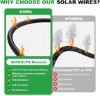 Oududianzi Solar Extension Cable 20Ft, Solar Wire 10AWG, Tinned Copper PV Cable 10Gauge, Solar Panel Cables with Waterproof Connectors for Home Boat RV Outdoor Camping Solar Panels