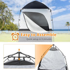 VINGLI 6.8FT Shower Tent, Large Instant Pop Up Shelter with Mesh Floor & Carrying Bag, Privacy Changing Room Tent for Toilet, Camping, Dressing, Lightweight & Sturdy, Easy Set Up