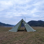Tipi Hot Tent with Fire Retardant Stove Jack for Flue Pipes, 5~8 Person, Teepee Tents for Family Team Outdoor Backpacking Camping Hiking