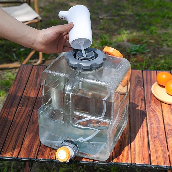 ASIEIT 3.2 Gallon Water Jug with Spigot, Portable Water Tank BPA Free, Leak-Proof Water Containers for Camping Water Storage Containers for Emergency Outdoor Hiking Picnic, Green/Black/Yellow
