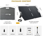 LVYUAN 100W Solar Panel 12V Foldable ETFE Conversion Rate 22.5% Monocrystalline IP65 Waterproof Compatible with XT60 DC5525 DC7909 DC35135 Fast Charging Foldable with Stand High Efficiency