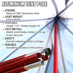 DANCHEL OUTDOOR Backpacking Hot Tent with Stove Jack, 4 Season Lightweight Tipi Tent for 2/4/6 Person Winter Camping Hunting, 10.5FT-16.4FT