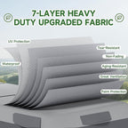 Umbrauto 5th Wheel RV Cover Fits 37ft-40ft Motorhome, Upgraded 7 Layers Top Anti-UV Waterproof Breathable Camper Covers Travel Trailer Motorhome with Extra Windproof Straps