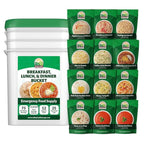 Valley Food Storage 80 Serving Emergency Food Supply Bucket | Breakfast, Lunch & Dinner Survival Meals | 25 Year Shelf Life Prepper Food for Disaster Preparedness, Camping & Off-Grid Living