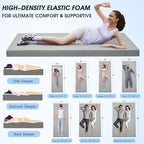 CYMULA Memory Foam Camping Mattress Pad,3inch Sleeping Pad for Camping,Non-Slip Bottom Floor Cot Car Mattress Bed with Retaining Portable Roll up Mattress Pad Mat for Travel Truck Guest Bed Tent