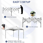 KAMPKEEPER 12x12 Pop Up Canopy Tent,Heavy Duty Outdoor Sun Shade for Events,Camping,Parties - Polygonal Patio Gazebo with Wheeled Bag,4 sandbags(White)