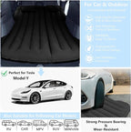 Car Air Mattress, Inflatable Bed Compatible with Tesla Model Y Mattress for SUV Truck RV Van Backseat Trunk, 6.4 ft Portable & Foldable Car AirBed Sleeping Pad for Tent Travel Camping Essentials Black