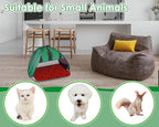 Mini Tent for Pets Small Dog Tent for Beach Portable Pop Up Sun Shade Shelter with Phone Compartment for Puppy and Large Cats Small Animals Sun Canopy for Camping and Outdoor (Watermelon)