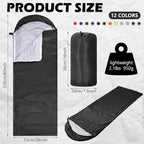 Junkin 12/36 Pcs Camping Sleeping Bag Bulk for Adults Homeless 4 Season Cold Warm Weather Sleeping Bags Waterproof Lightweight with Compression Sack for Hiking Travel Outdoor