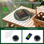 Solar Camping Lights 180LEDs 33FT,Rechargeable 4 in1 Camping String Lights with13 Modes&Timer,Waterproof Christmas Twinkle Lights for Tent,Yard,Outdoor,Garden,Hiking,Travel Decor
