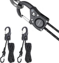 Ayaport Rope Tie Down Ratchet with Carabiner Clip 1/4" x 12' Rope Cord Tightener Heavy Duty Construction Kayak tie Downs for Tent, Tarp, Camping