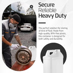 kitchentoolz 2.5 Gallon Water Jug – Water Container Heavy-Duty HDPE Carboy for Automotive Used Oil Container & Liquid Storage – 10 Liter Water Jugs with Secure Lid – Made in USA