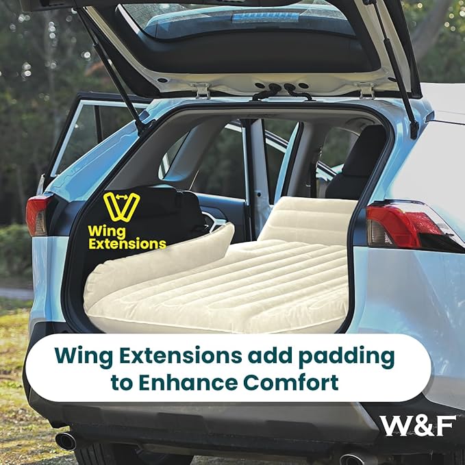 WEY&FLY Extra Tough SUV Mattress - Enhanced Air Mattress, Ultra-Thick & Comfortable, Suitable for Camping, Sleeping & Travel, Includes Pump